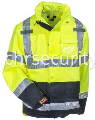 Men's Yellow-Green High-Visibility Waterproof Jacket